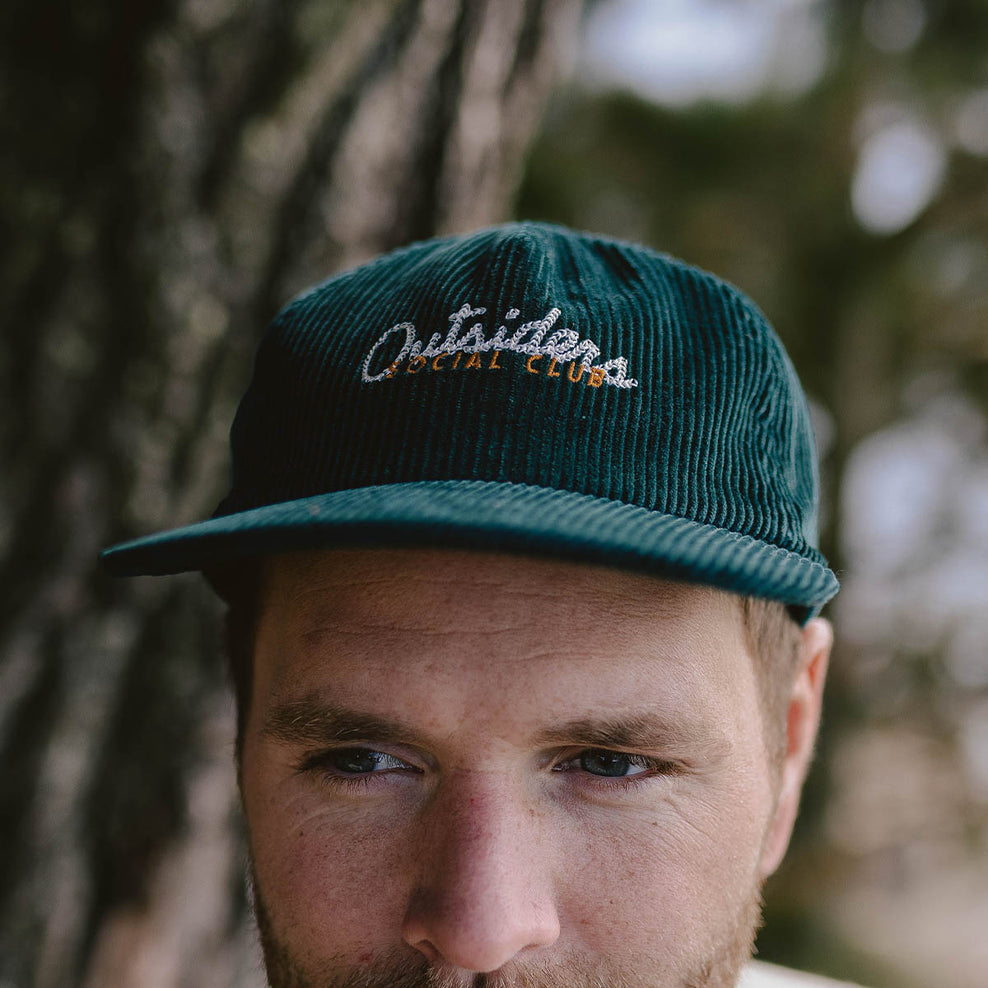 Passenger's Outsiders Recycled Cotton Cord Cap Storm Green