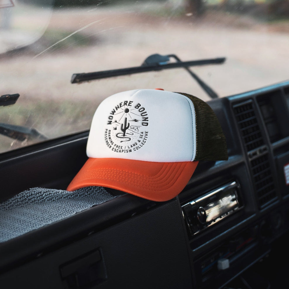 Passenger Land & Sea Snapback Trucker Cap Sunrise Orange