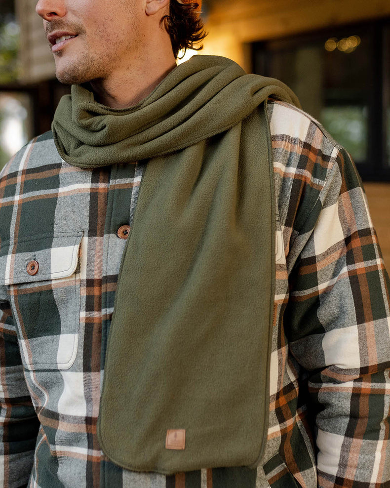 Passenger's Campfire Recycled Polar Fleece Scarf Khaki