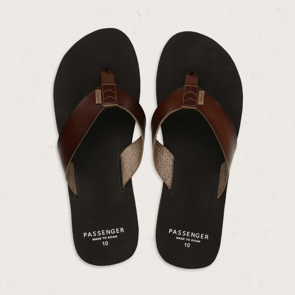 Passenger Santos Flip Flops Dark Brown