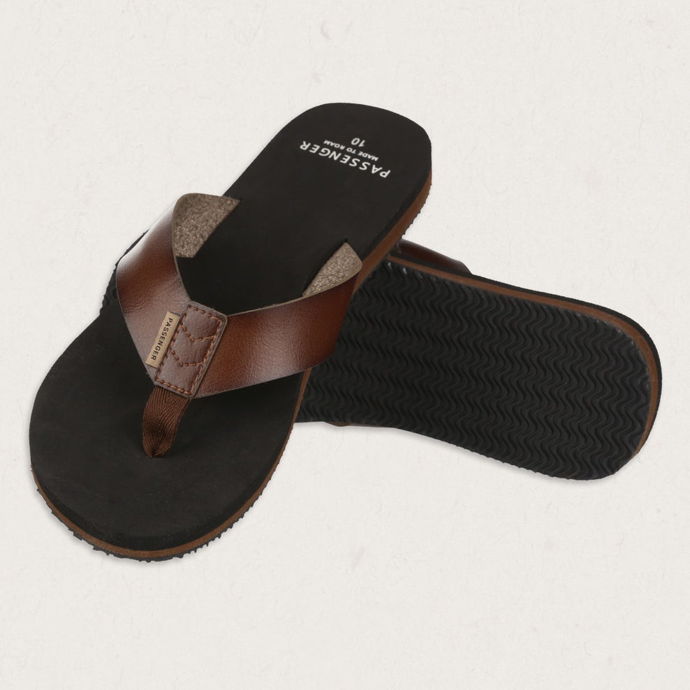 Passenger Santos Flip Flops Dark Brown