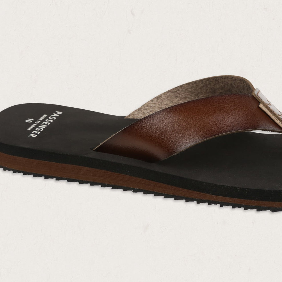 Passenger Santos Flip Flops Dark Brown