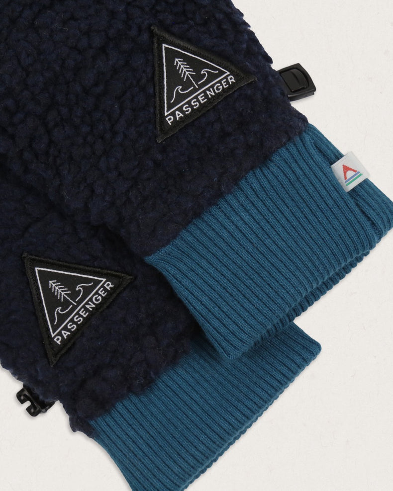 Passenger Snowfall Recycled Sherpa Gloves Deep Navy