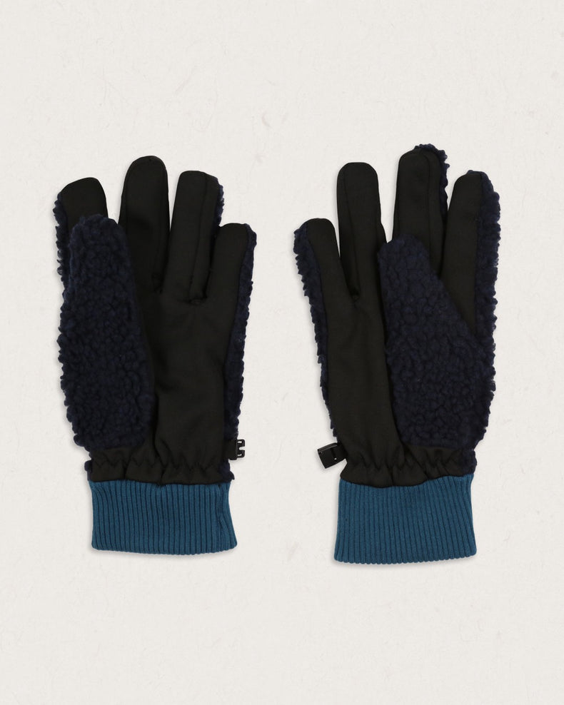 Passenger Snowfall Recycled Sherpa Gloves Deep Navy