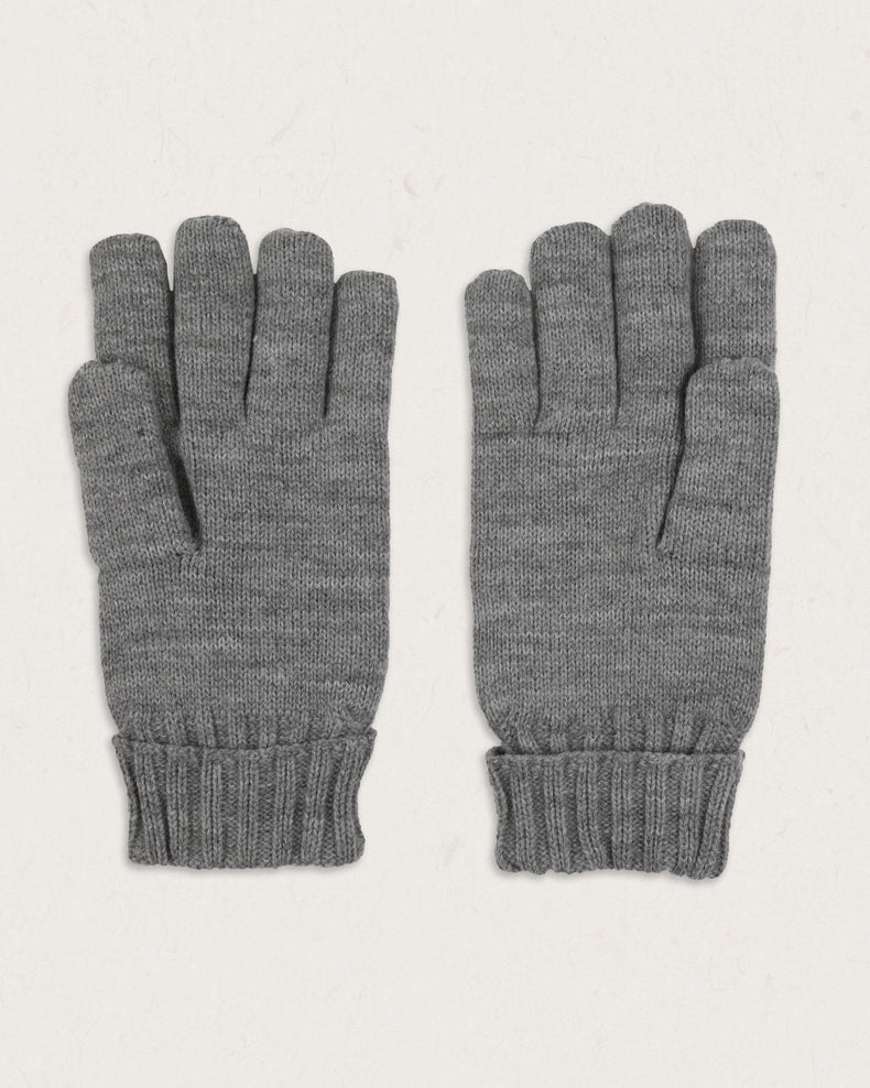 Passenger Gale Recycled Acrylic Knitted Gloves Flecked Grey Marl