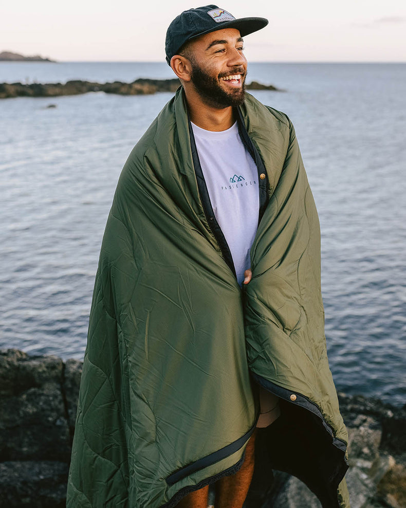 Passenger Nomadic Recycled Sherpa Blanket Khaki