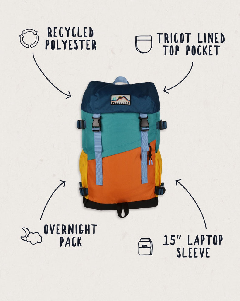 Passenger Boondocker Recycled 26L Backpack Multi Colour