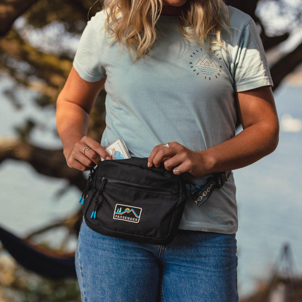 Passenger Recycled Polyester Hip Pack Black