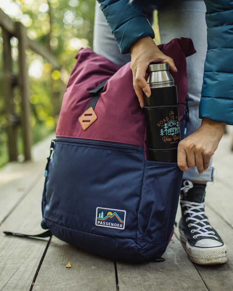 Passenger's Backwoods Recycled Rolltop 32L Navy/Burgundy