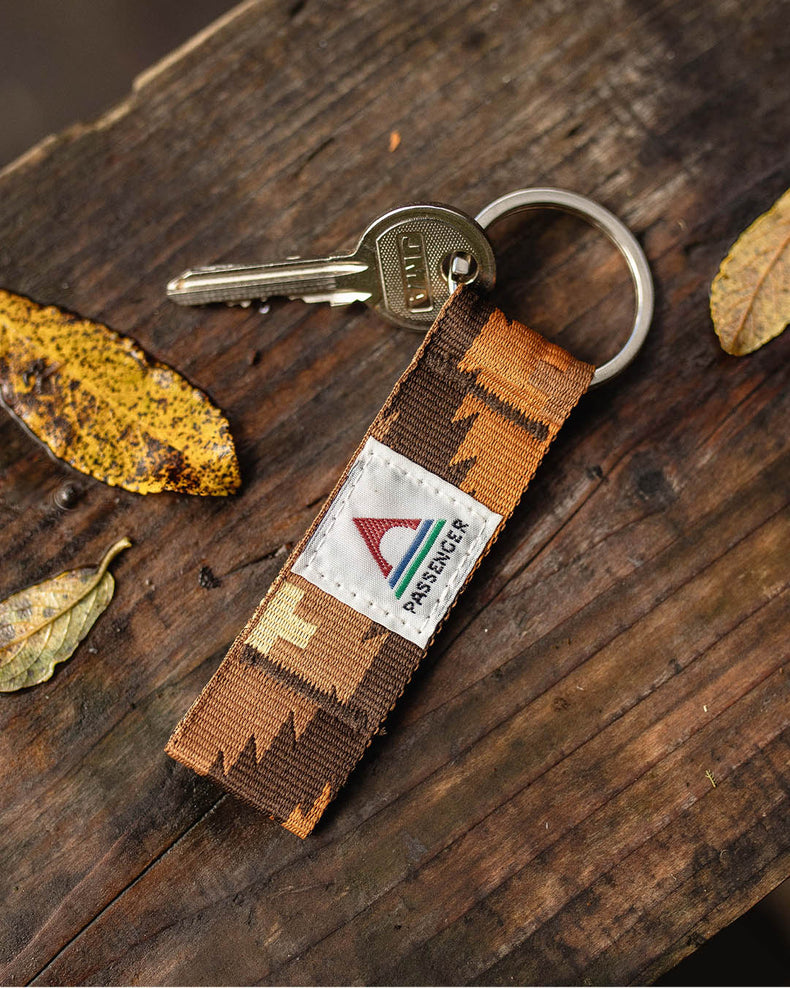 Passenger Travel Key Ring Orange Jacquard