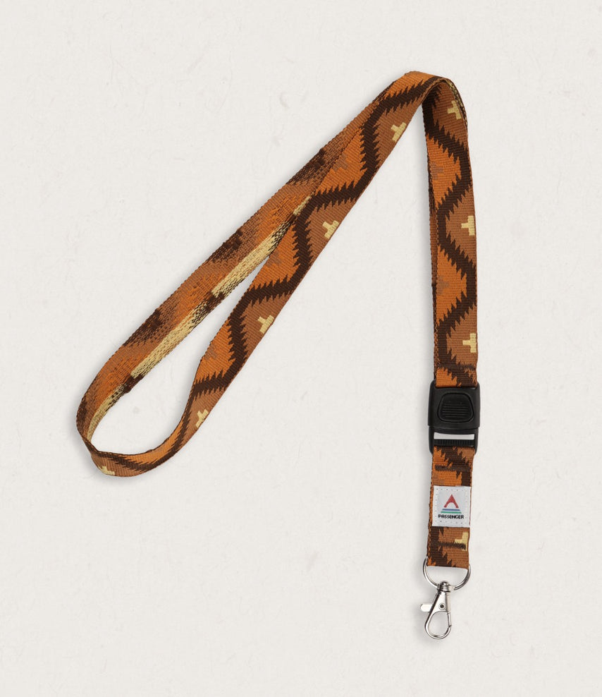 Passenger Travel Lanyard Orange Jacquard