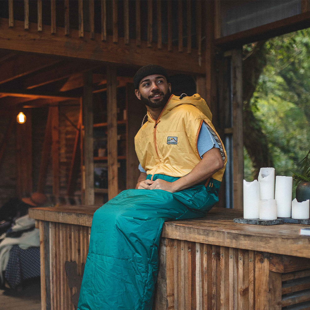 Passenger's Good Times Recycled Sleep Sack Ochre Yellow/Storm Green