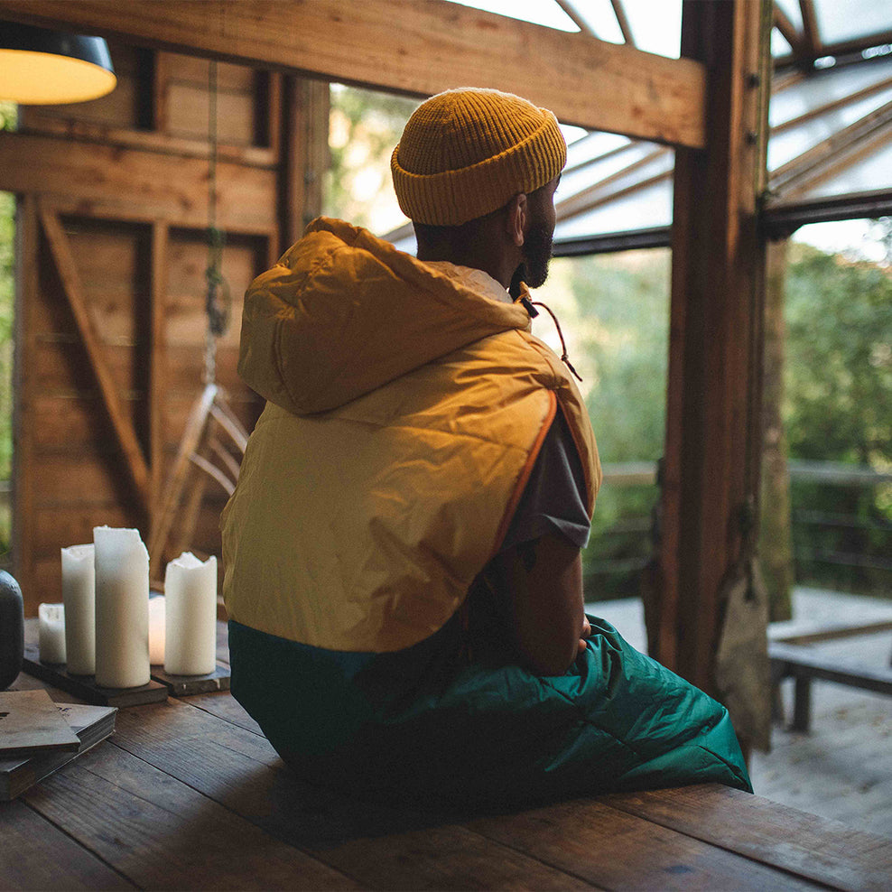 Passenger's Good Times Recycled Sleep Sack Ochre Yellow/Storm Green