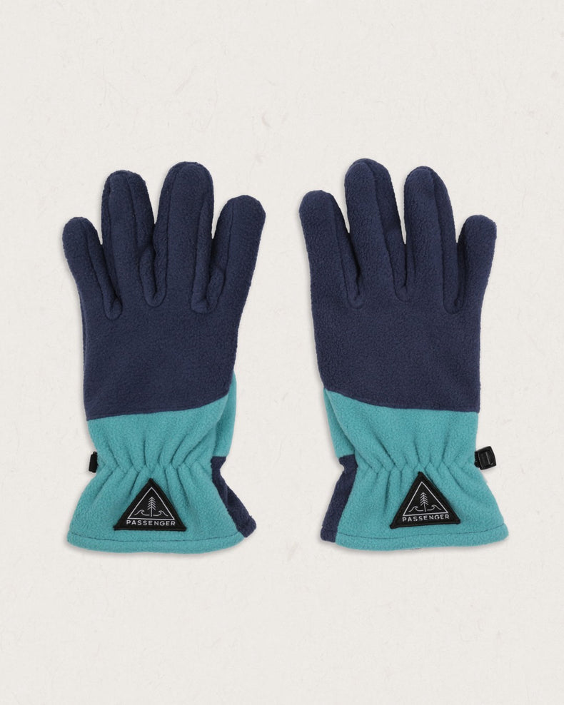 Passenger Daytrip Recycled Polar Fleece Touch Screen Gloves Blue Coral