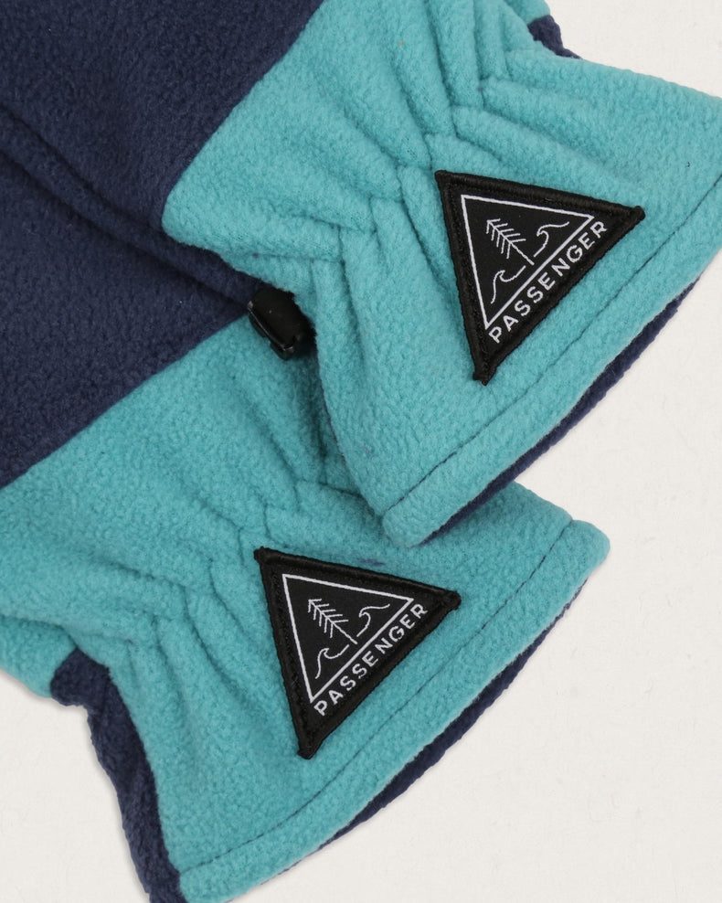 Passenger Daytrip Recycled Polar Fleece Touch Screen Gloves Blue Coral