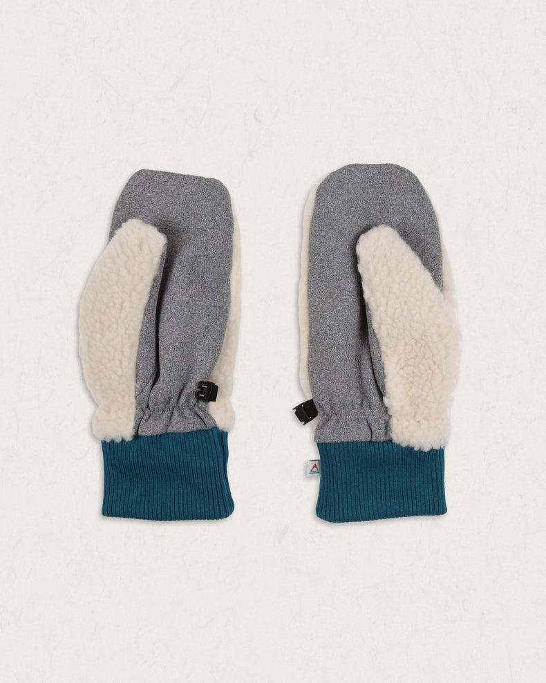 Passenger Snowfall Recycled Sherpa Mittens Warm Ivory