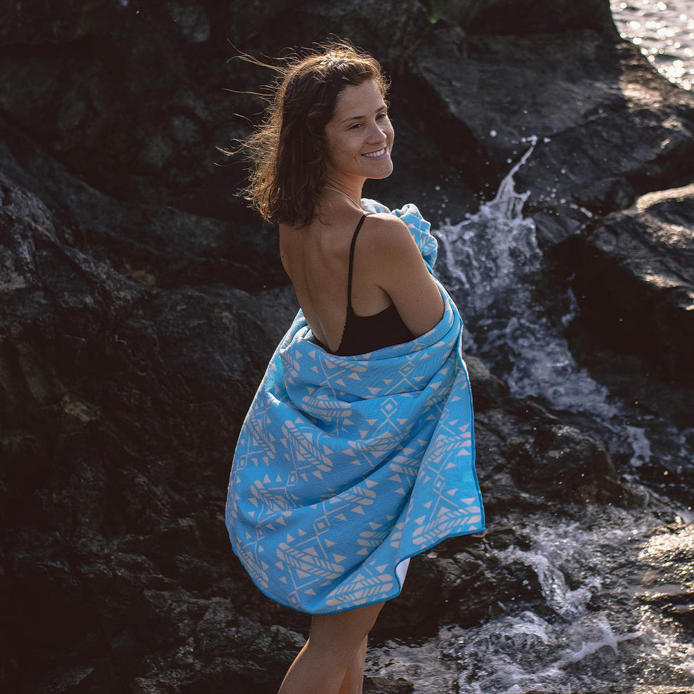 Passenger Portland Recycled Beach Towel Blue Coast