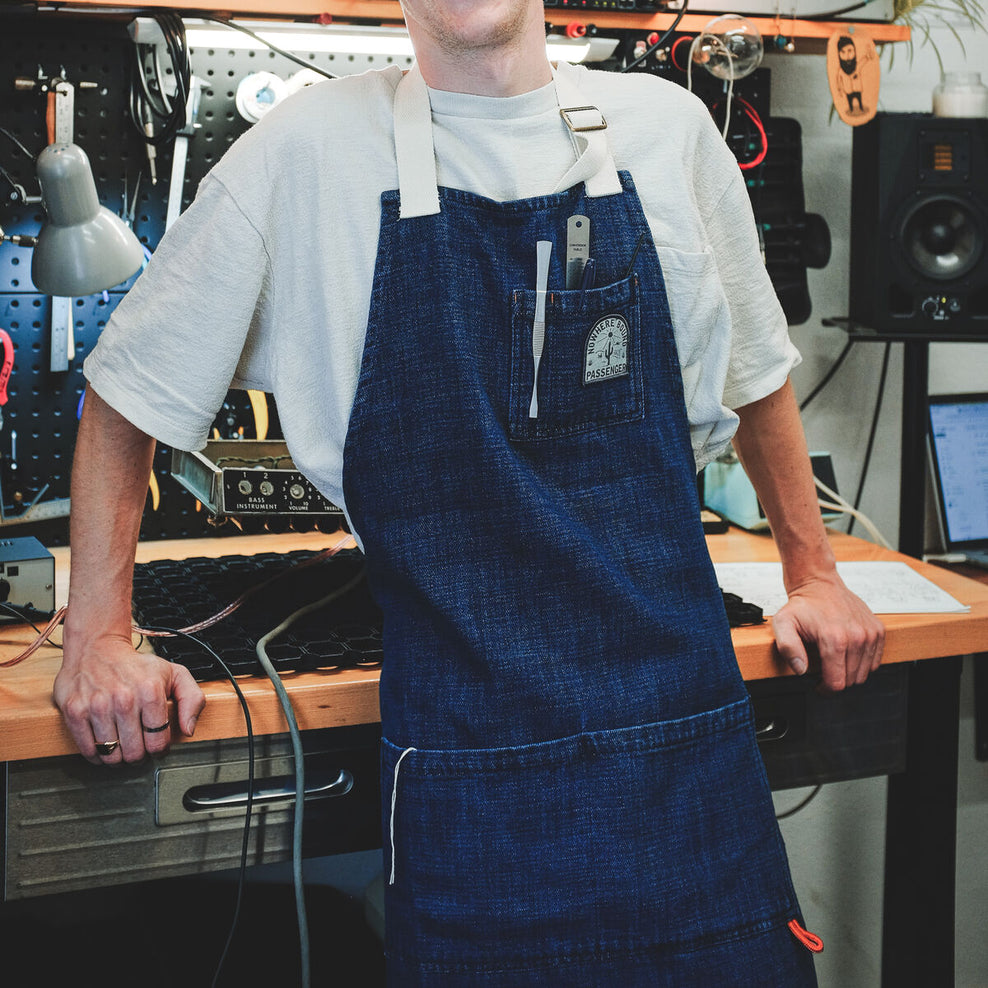 Passenger Yard Organic Cotton Denim Apron Dark Denim