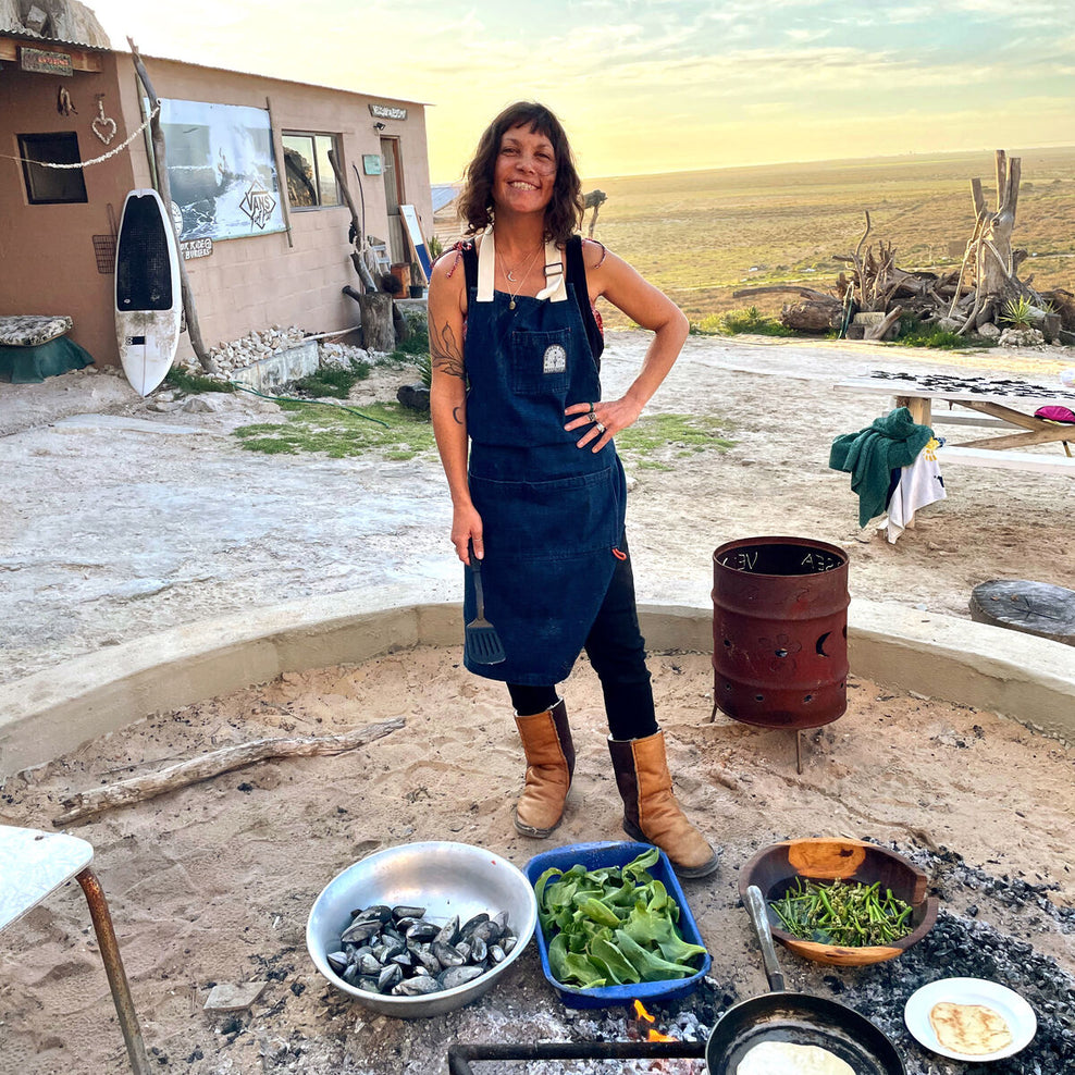 Passenger Yard Organic Cotton Denim Apron Dark Denim