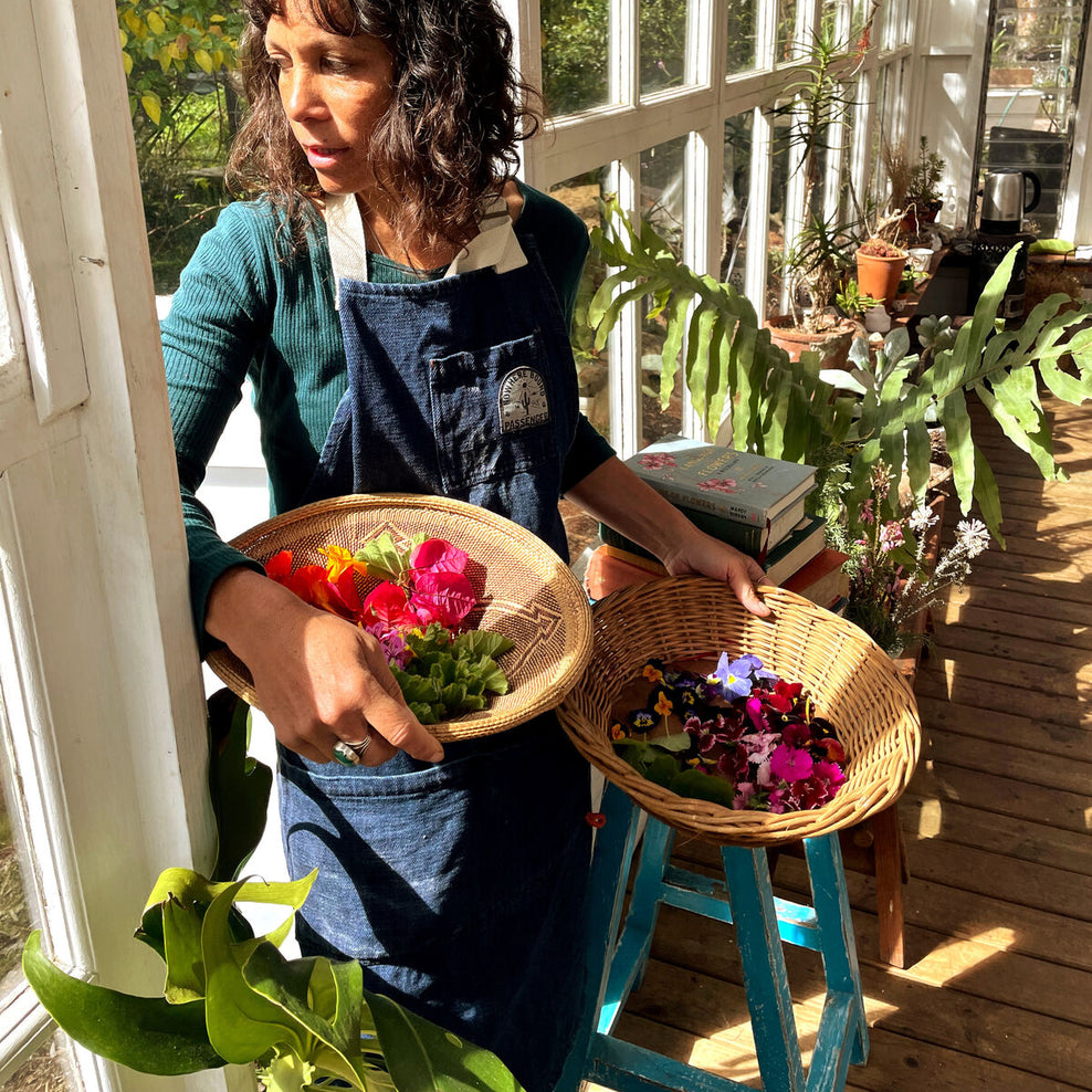 Passenger Yard Organic Cotton Denim Apron Dark Denim