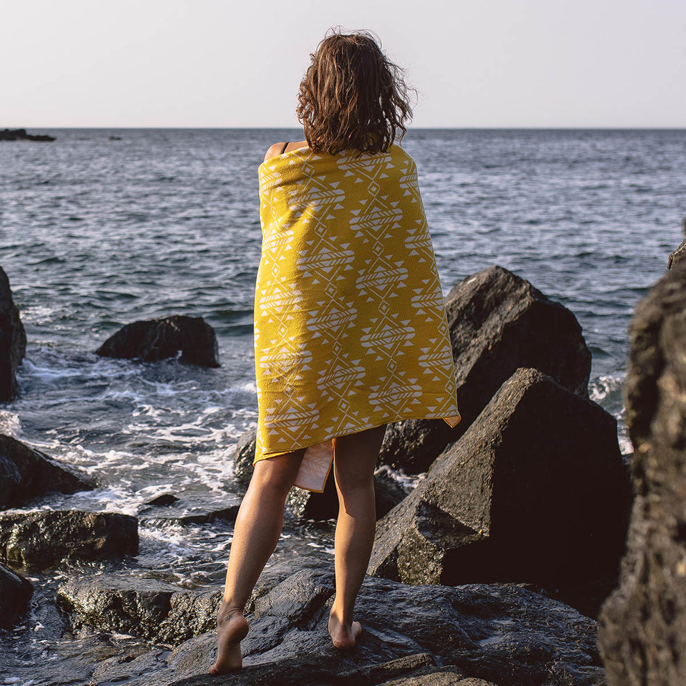 Passenger Portland Recycled Beach Towel Yellow Coast