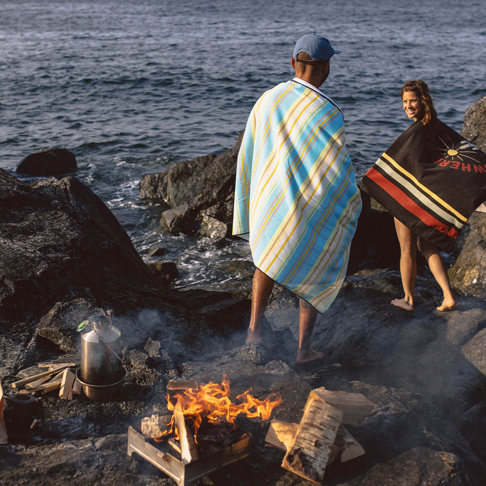 Passenger Portland Recycled Beach Towel Sea Stripe