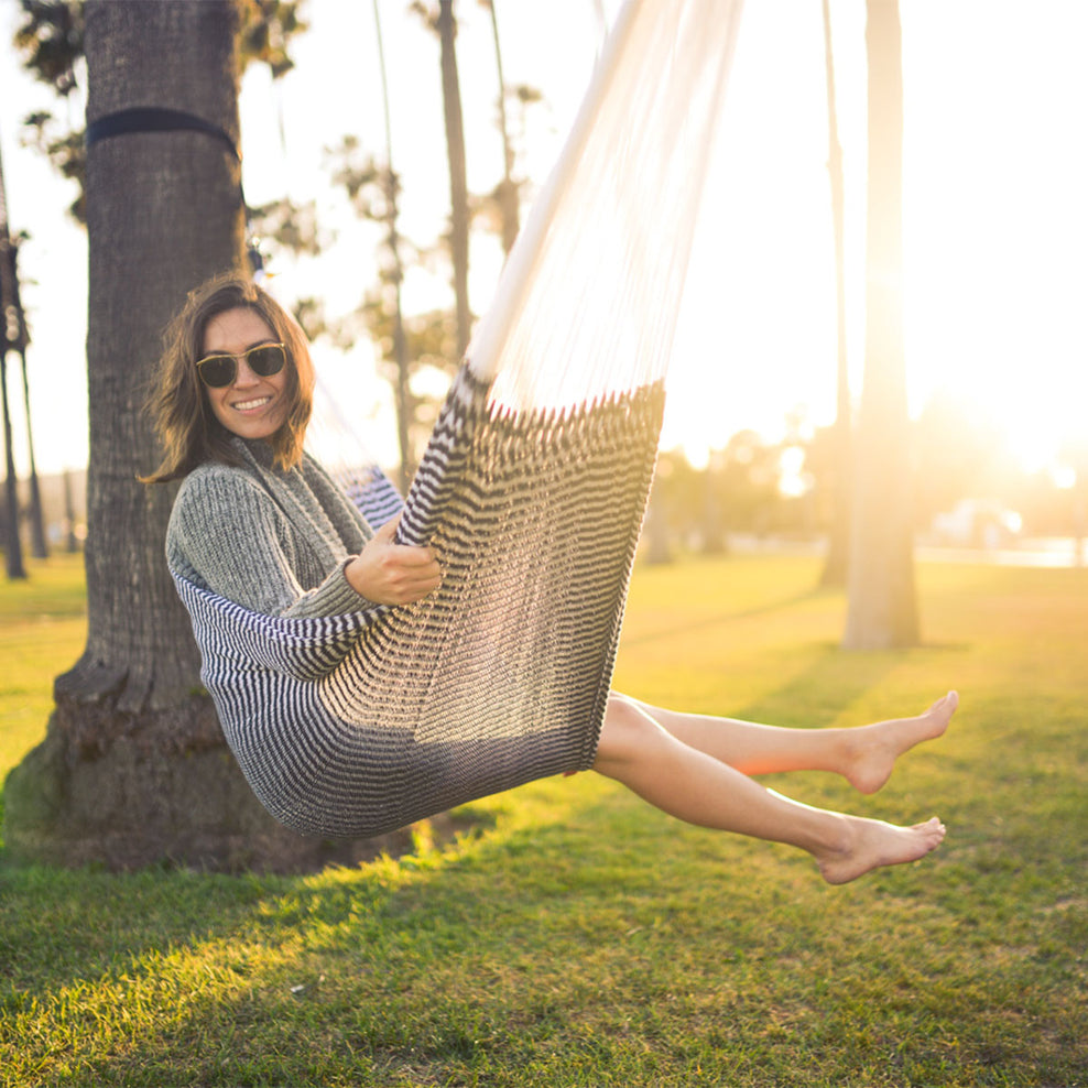 Passenger Yellow Leaf Hammocks Vineyard Haven Signature Classic Double Hammock Navy Blue And Bright White