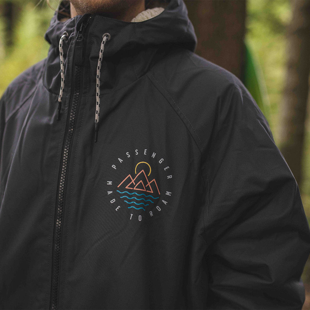 Passenger Nomadic Recycled Sherpa Lined Changing Robe Black