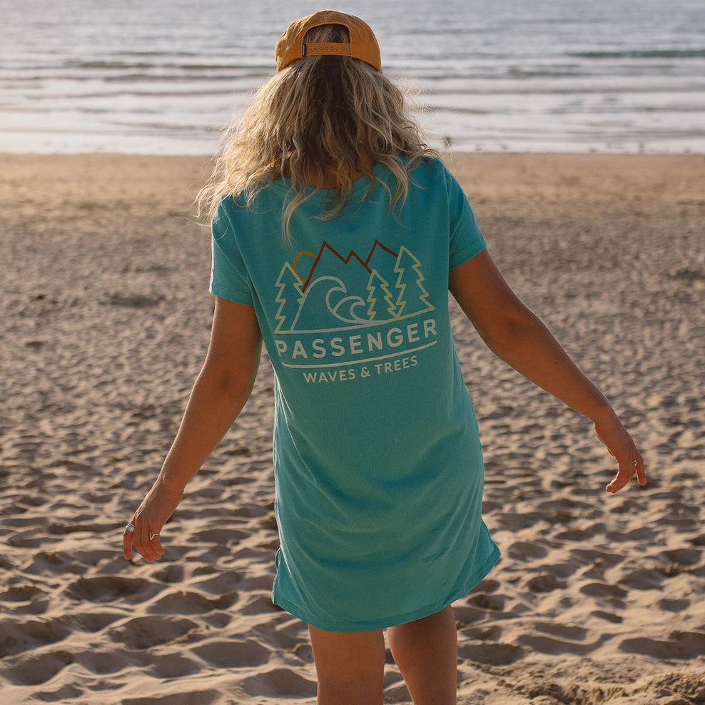 Passenger Dweller T-Shirt Dress Viridian Green