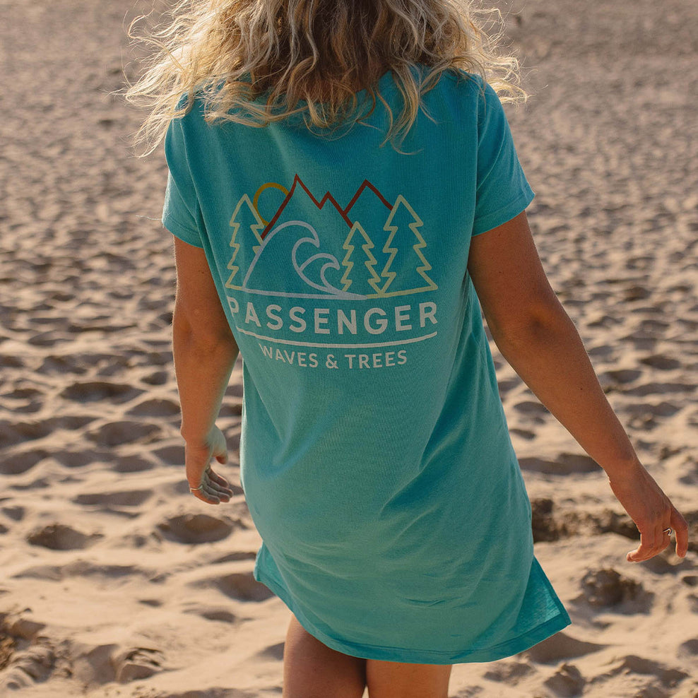 Passenger Dweller T-Shirt Dress Viridian Green