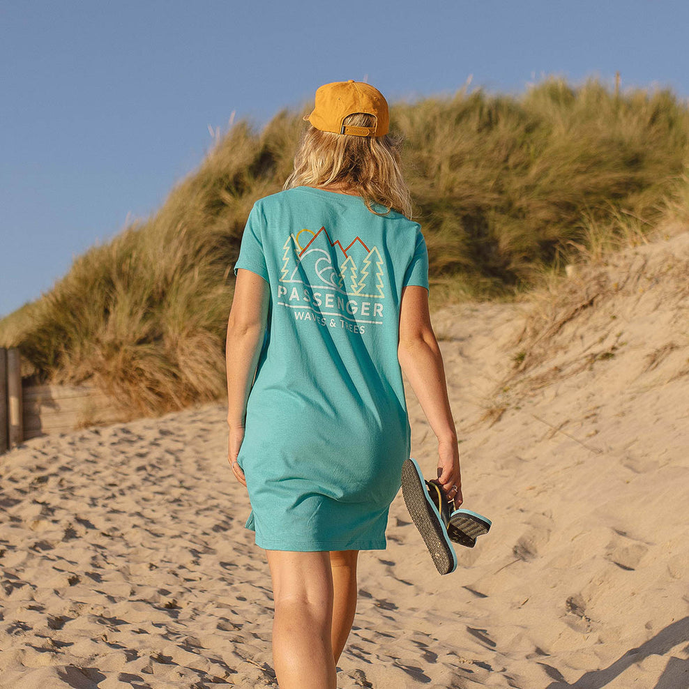 Passenger Dweller T-Shirt Dress Viridian Green