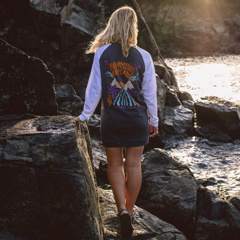 Passenger Cactus Recycled Cotton Ls T-Shirt Dress Faded Black