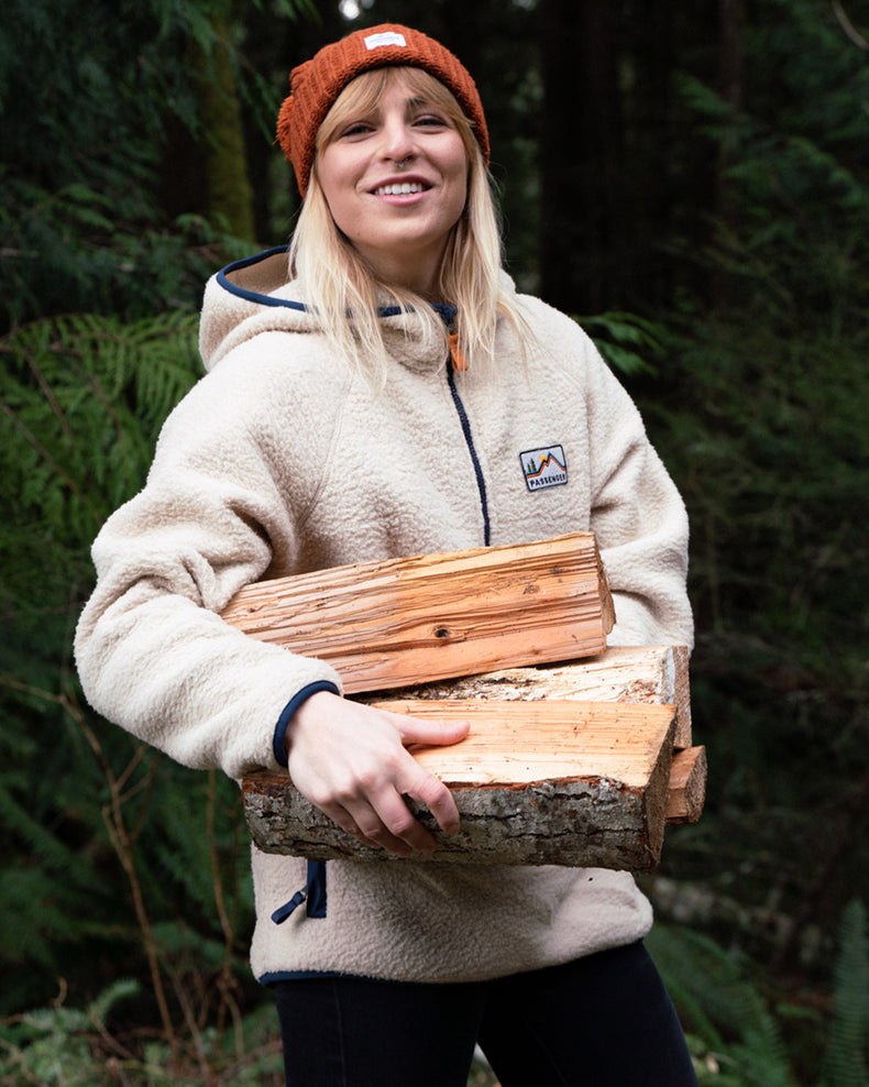 Passenger Maine Hooded Recycled Sherpa Fleece Oatmeal