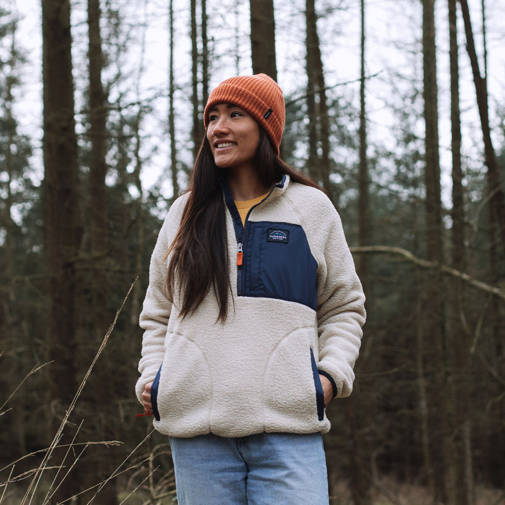 Passenger Home 1/4 Zip Recycled Sherpa Fleece Oatmeal