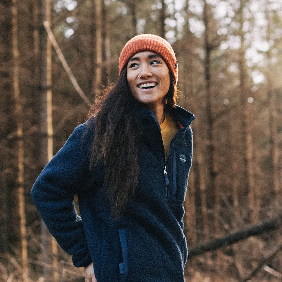 Passenger Home 1/4 Zip Recycled Sherpa Fleece Navy