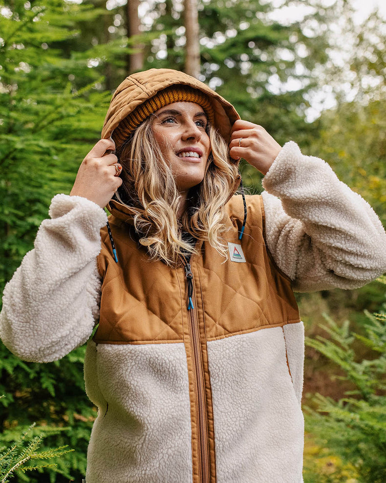 Passenger Sefton Recycled Deep-Pile Sherpa Fleece Warm Ivory