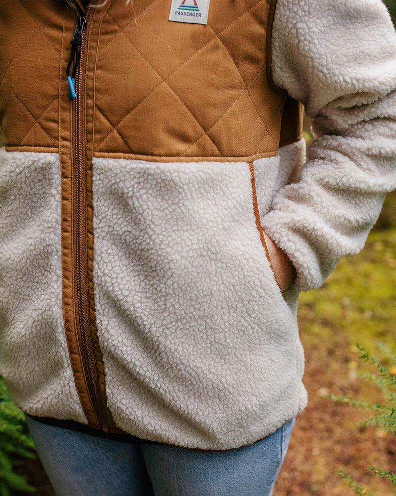 Passenger Sefton Recycled Deep-Pile Sherpa Fleece Warm Ivory