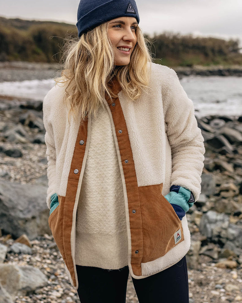 Passenger Clover Recycled Deep-Pile Sherpa Fleece Warm Ivory