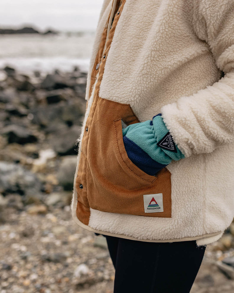 Passenger Clover Recycled Deep-Pile Sherpa Fleece Warm Ivory