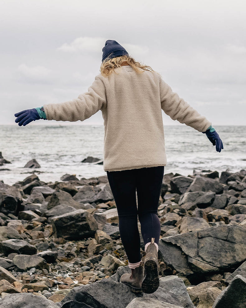 Passenger Clover Recycled Deep-Pile Sherpa Fleece Warm Ivory