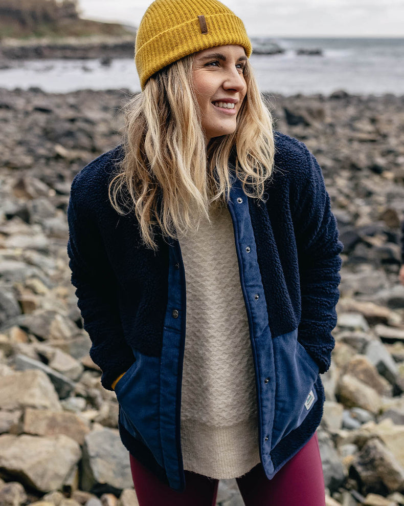 Passenger Clover Recycled Deep-Pile Sherpa Fleece Deep Navy