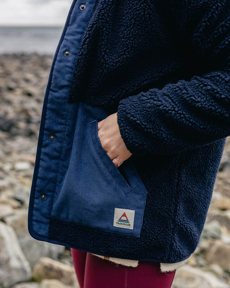 Passenger Clover Recycled Deep-Pile Sherpa Fleece Deep Navy
