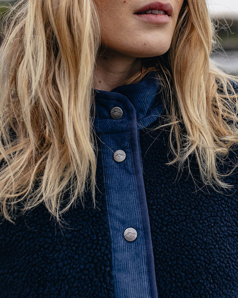 Passenger Clover Recycled Deep-Pile Sherpa Fleece Deep Navy