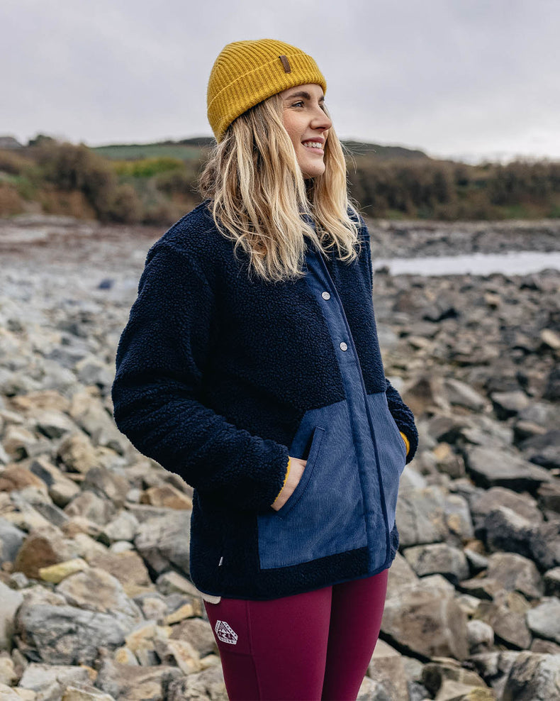 Passenger Clover Recycled Deep-Pile Sherpa Fleece Deep Navy