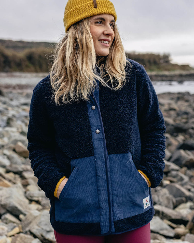 Passenger Clover Recycled Deep-Pile Sherpa Fleece Deep Navy