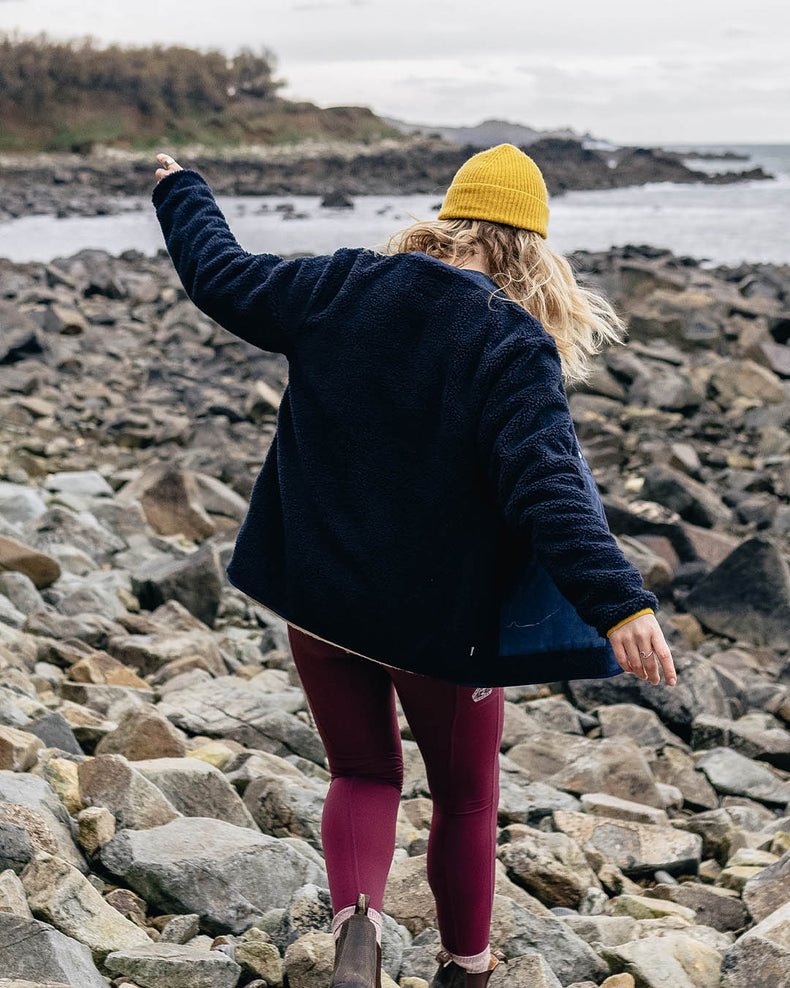 Passenger Clover Recycled Deep-Pile Sherpa Fleece Deep Navy