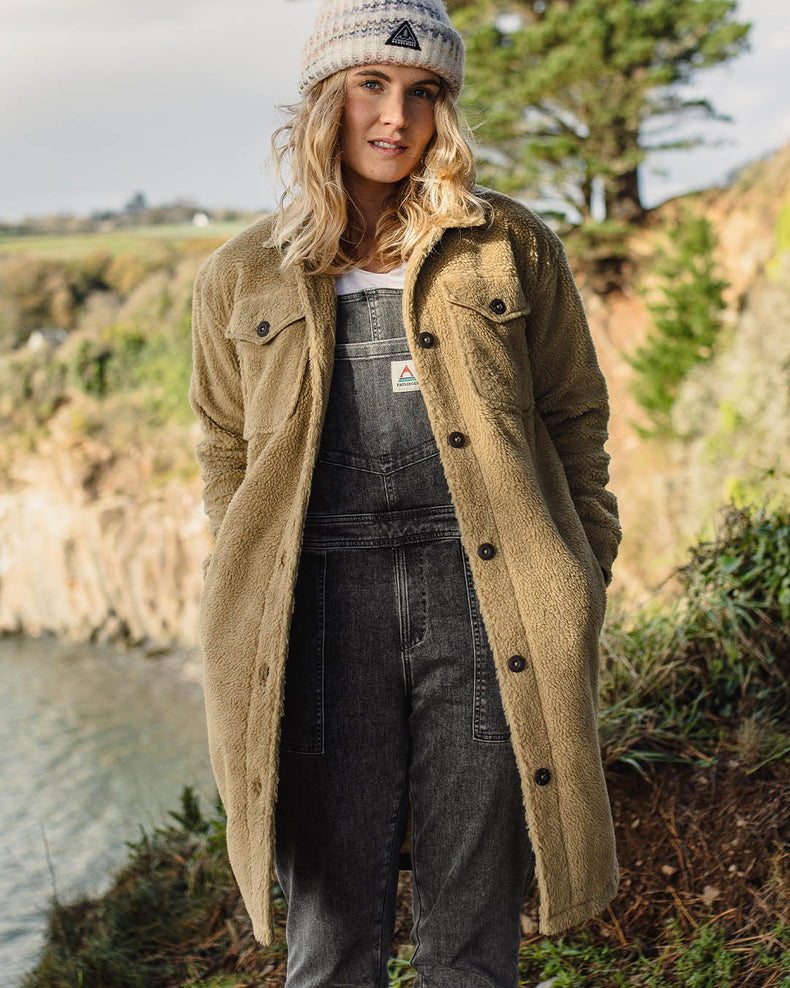 Passenger Cloudy Recycled Deep-Pile Sherpa Fleece Shirt Biscuit