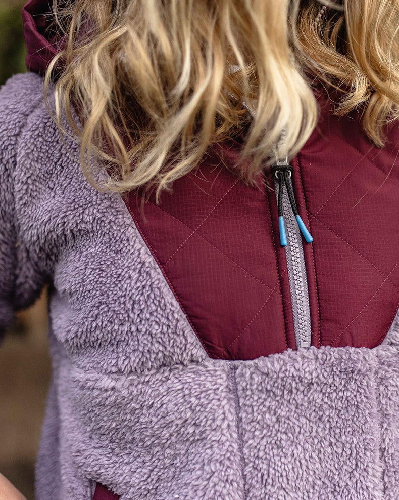 Passenger Beaumont Recycled Sherpa Hooded Fleece Dusty Lilac