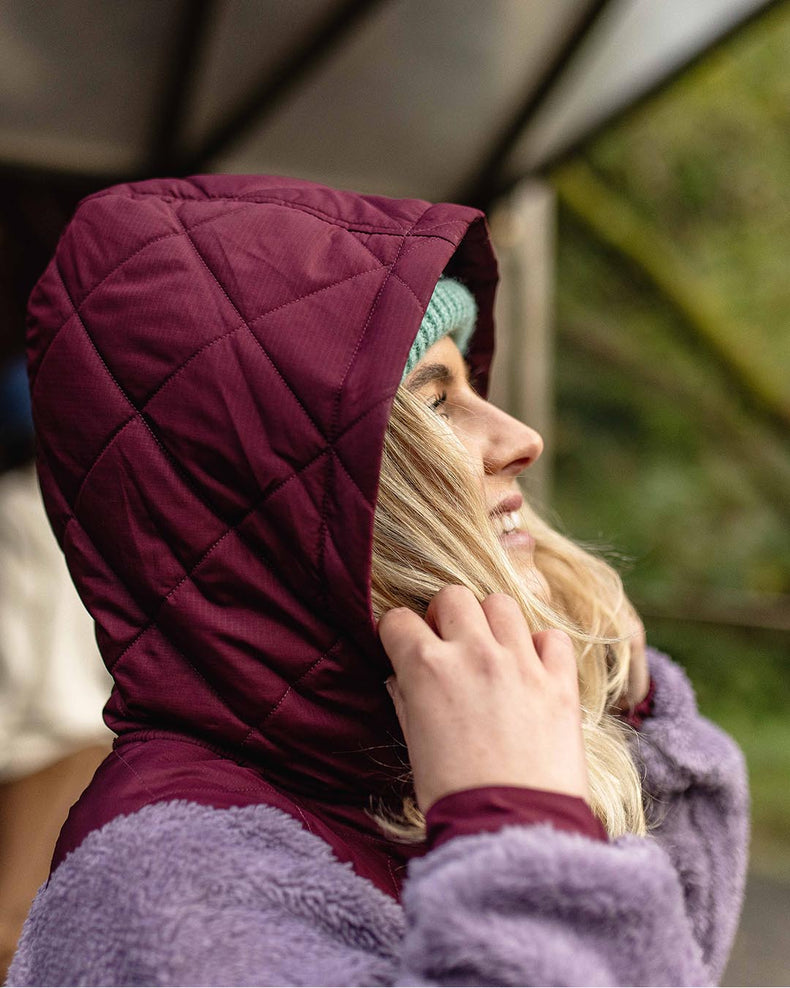 Passenger Beaumont Recycled Sherpa Hooded Fleece Dusty Lilac