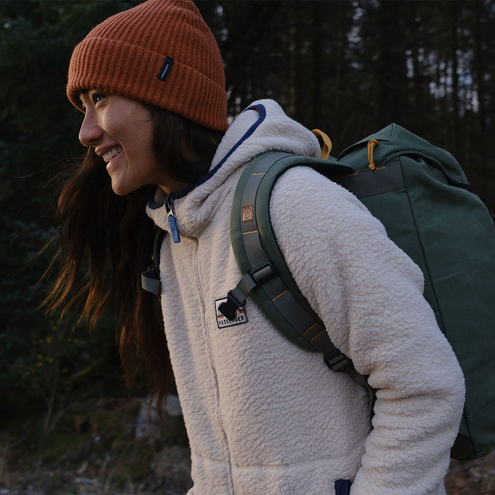 Passenger North Coast Full Zip Recycled Sherpa Fleece Oatmeal